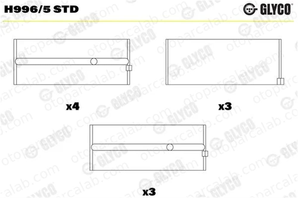 GLYCO H996/5 STD Ana Yatak (STD) CITROËN AX PEUGEOT 104 H9965STD 11331