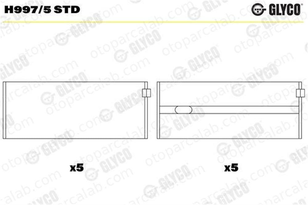 GLYCO H997/5 STD Ana Yatak (STD) MERCEDES-BENZ 190 124 Sedan H9975STD 1020301040