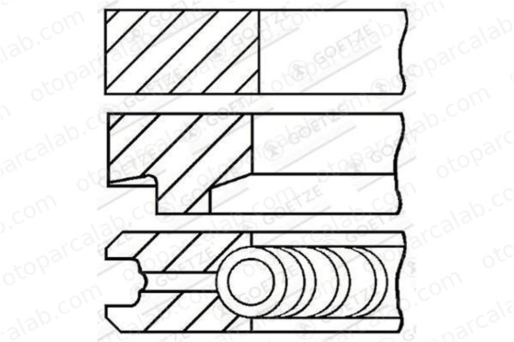 GOETZE 08-146100-00 Segman (80.00MM-STD) ALFA ROMEO 156 Sportwagon 156 814610000 71730218