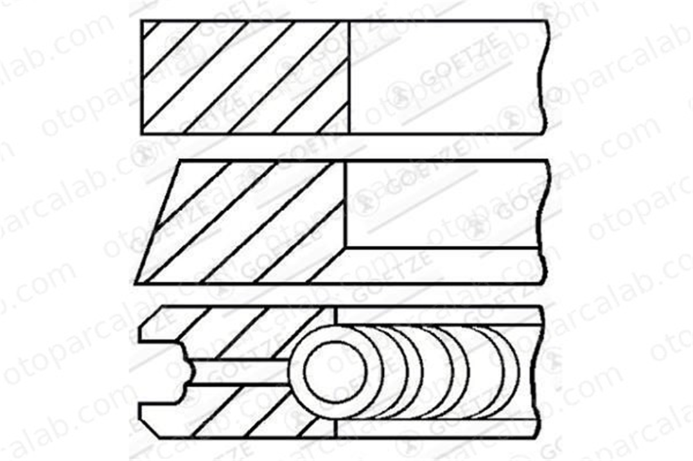 GOETZE 08-432307-00 Segman (76.00MM-0.50) VW TRANSPORTER T5 Minibüs/Otobüs TRANSPORTER T5 Panelvan/Van 08-432307-00