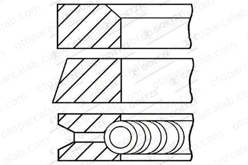 GOETZE 08-502200-00 Segman (69.60MM-STD) VW POLO Coupe SEAT IBIZA II 850220000 30198151B