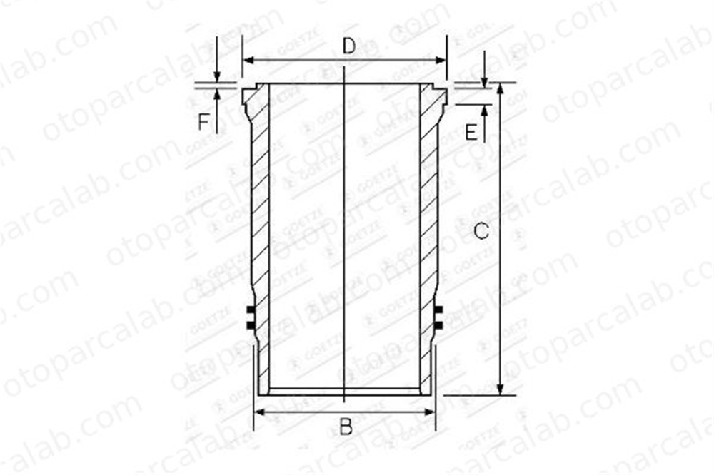 GOETZE 15-451070-00 Gömlek (128.00MM-STD) MERCEDES-BENZ AXOR 2 SETRA Series 400 4600111310 4570301737