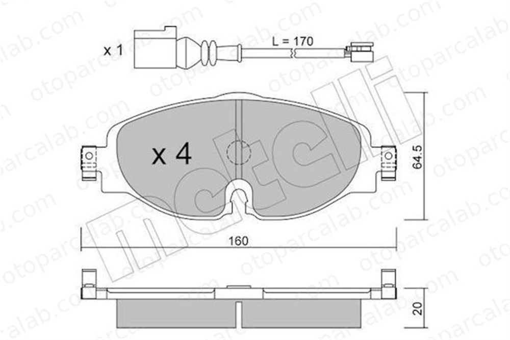GOODYEAR 101163 Fren Disk Balata Ön AUDI A3 Limousine A3 Sportback 8V0698151 5Q0698151AF