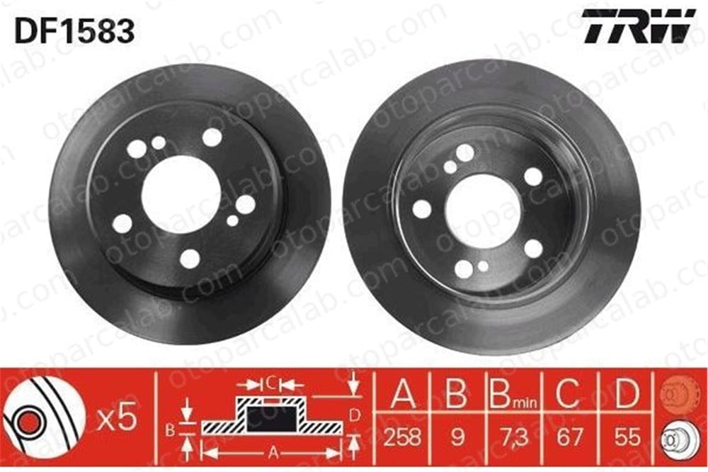 GOODYEAR 103095 Fren Disk Ayna Arka Sağ ve Sol MERCEDES-BENZ 124 Sedan 190 A2014231212 F3501110