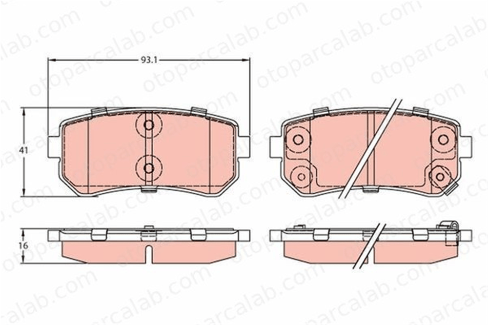 GRAP 93980 Fren Disk Balata Arka HYUNDAI ix35 KIA CEE'D SW 583020QA00 583020ZA00