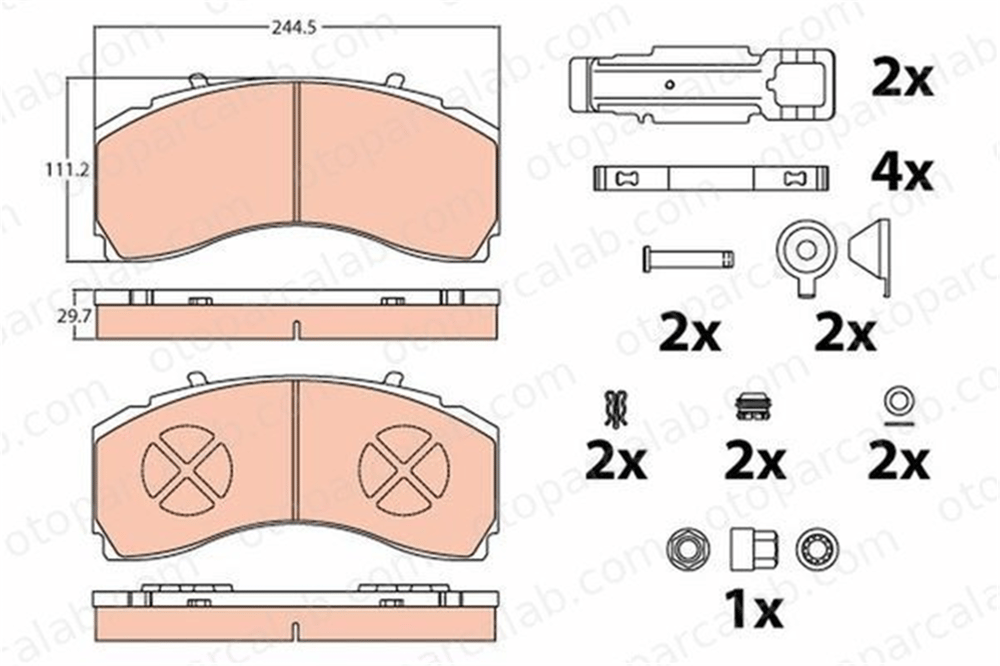 GRAP 94050 Fren Disk Balata Ön MERCEDES-BENZ AROCS ACTROS MP4 / MP5 A0064201420 A0064205220WVA