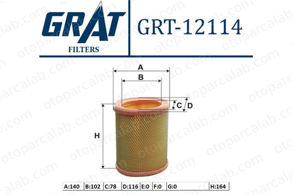 GRAT 12114 Hava Filtresi CITROËN AX ZX 144485 1444A7