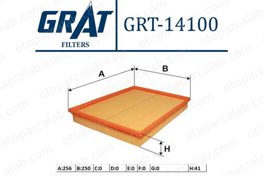 GRAT 14100 Hava Filtresi OPEL ASTRA G Station wagon ASTRA G Sedan 835622 91155714