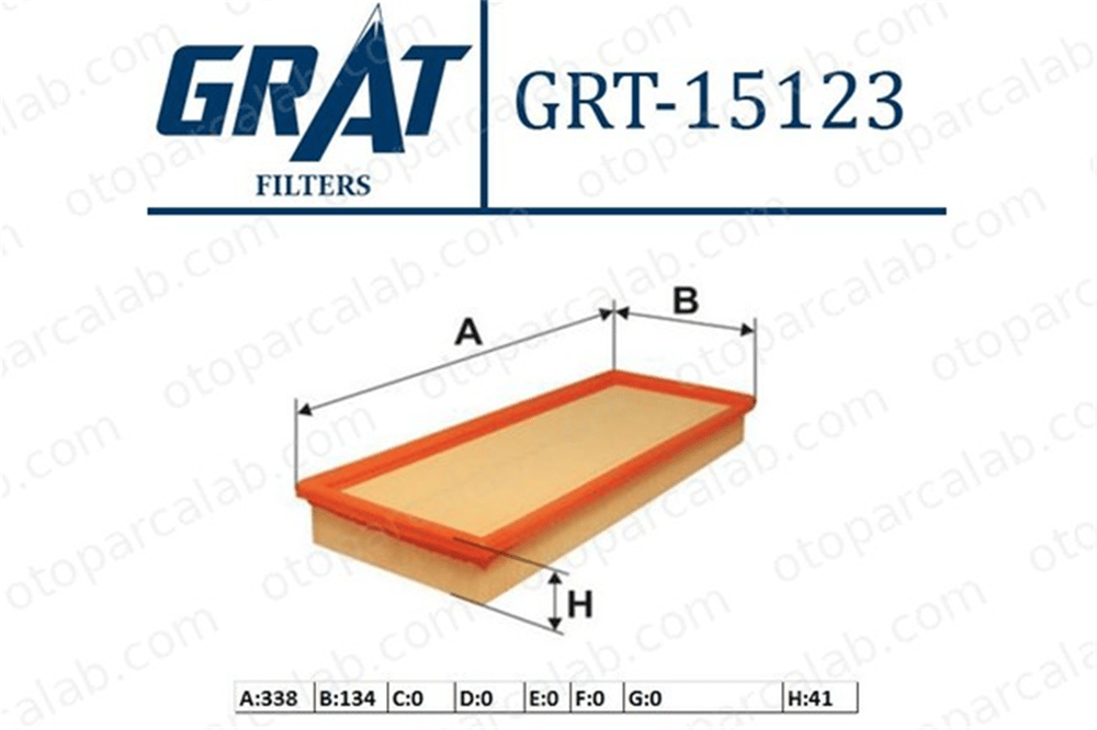 GRAT 15123 Hava Filtresi VW KAEFER JETTA II 113129620 53006317