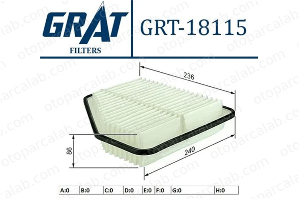 GRAT 18115 Hava Filtresi TOYOTA RAV 4 III LEXUS GS 1780126010