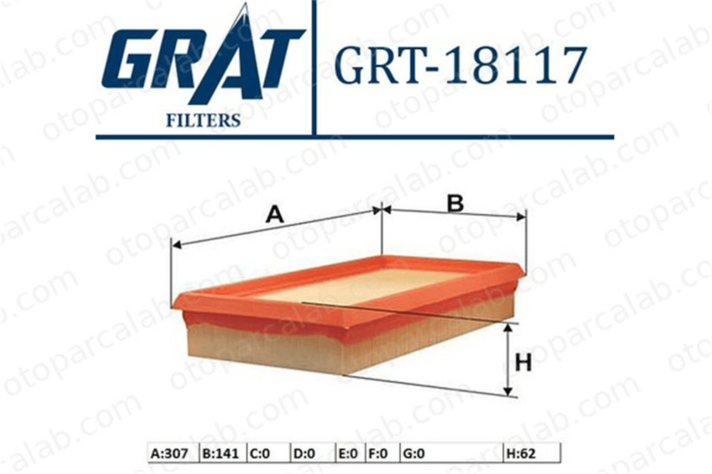 GRAT 18117 Hava Filtresi TOYOTA URBAN CRUISER YARIS 178010N040 178010N030