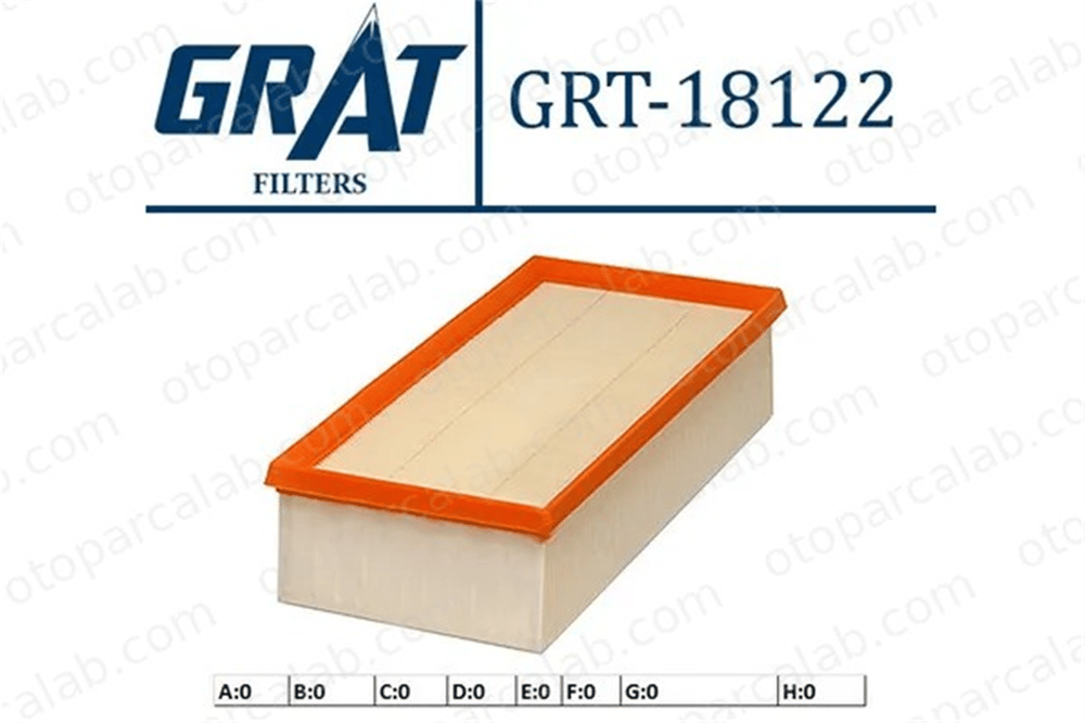 GRAT 18122 Hava Filtresi TOYOTA AVENSIS AVENSIS Sedan 178010R010
