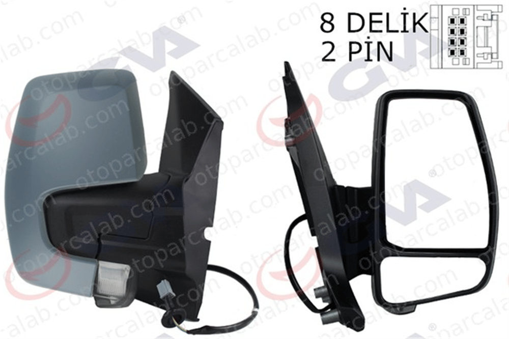 GVA 1032212 Dikiz Aynası Dış Sağ FORD TOURNEO CUSTOM V362 Minibüs/Otobüs TRANSIT CUSTOM V362 Minibüs/Otobüs BK2117682BL5JA6 2123231