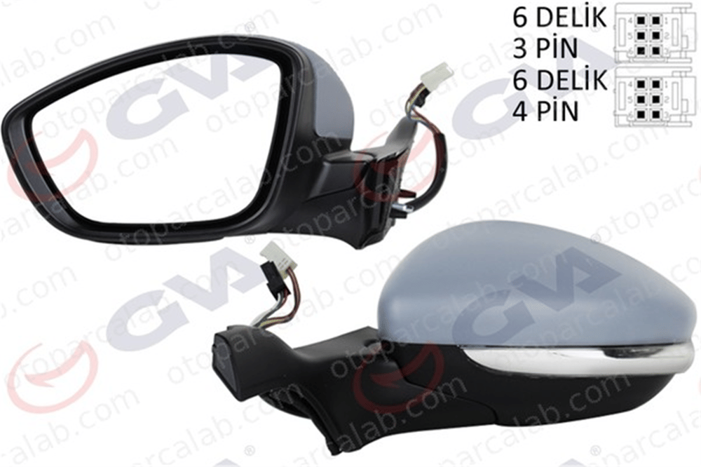GVA 1043286 Dikiz Aynası Dış Sol PEUGEOT 208 I 2008 I 1607511380 1611240280