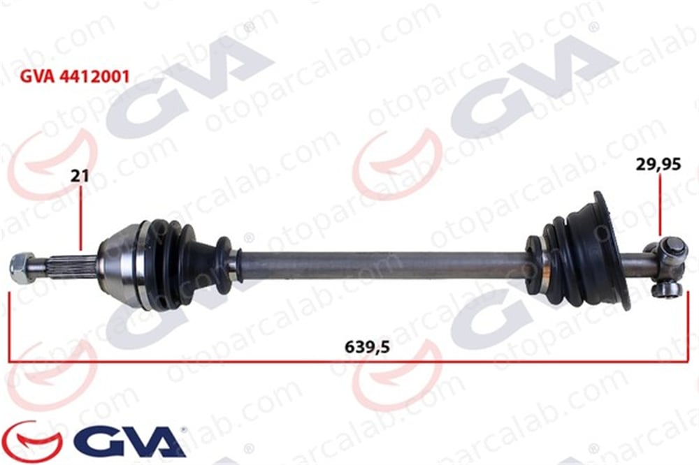 GVA 4412001 Aks Komple Ön Sol RENAULT 19 II Chamade 19 II 7701351484 7701349880