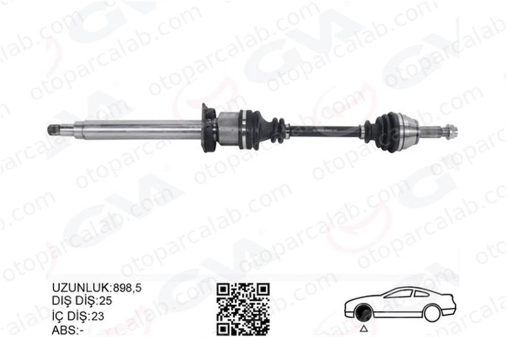 GVA 4437018 Aks Komple Ön Sağ FORD FIESTA IV FIESTA III 97FX3219DA 1059520
