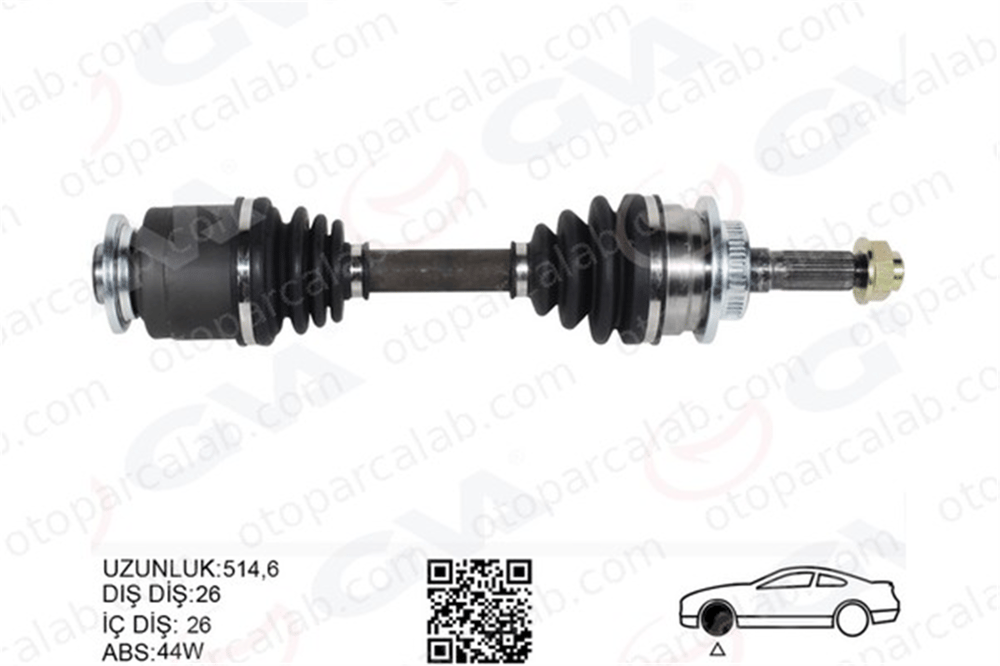 GVA 4438001 Aks Komple Ön Sol FORD RANGER 2M353B437AA 1339667