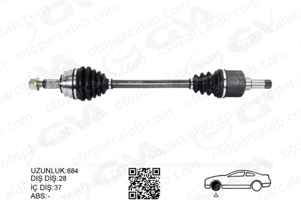GVA 4443327 Aks Komple Ön Sol CITROËN C4 SPACETOURER GRAND C4 SPACETOURER 1613306580 9811176880