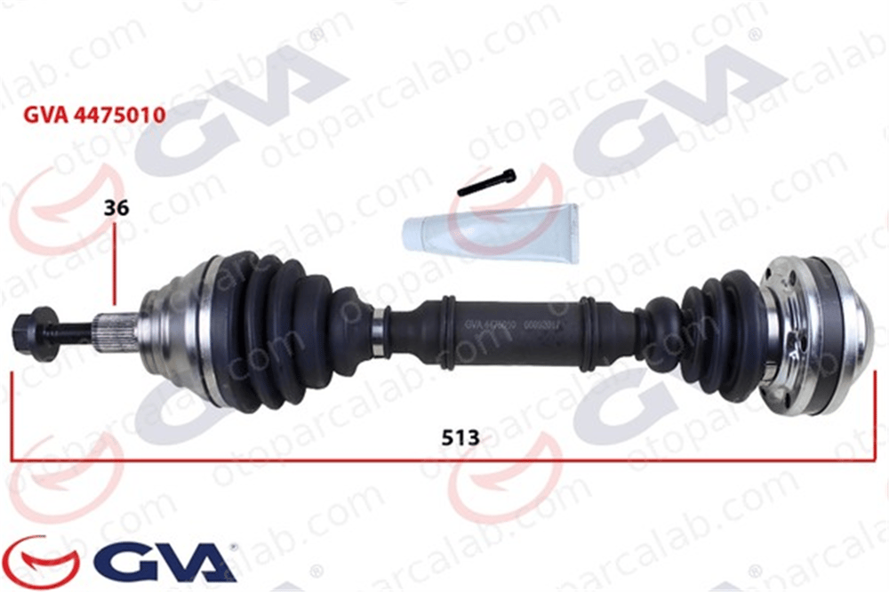 GVA 4475010 Aks Komple Ön Sol SEAT LEON VW CADDY IV MPV 2K0407271E 1K0407271JK