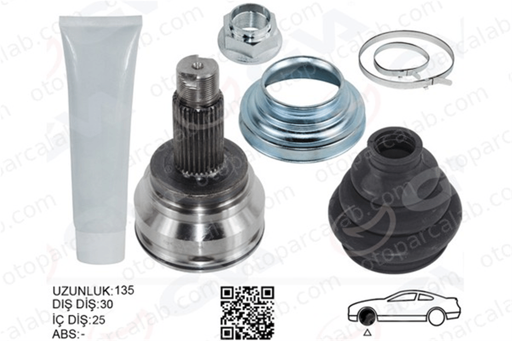 GVA 4499016K Aks Kafası Arka Dış Sağ veya Sol BMW 5 5 Touring 33207630183 33207630184