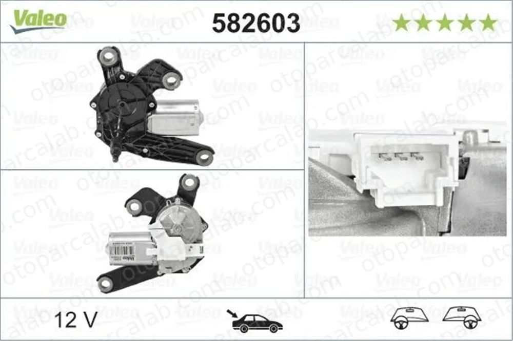 GVA 6643000 Silecek Mekanizma Motoru Arka CITROËN C3 II C3 I 6405.J9