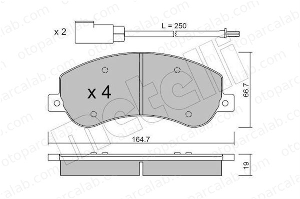 GVA 7033150 Fren Disk Balata Ön FORD TRANSIT Panelvan/Van TRANSIT Platform şasi 6C112K021B9A 1371402