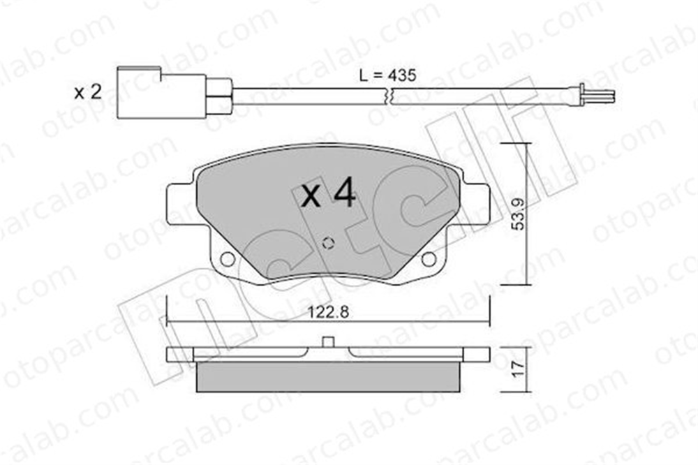 GVA 7033220 Fren Disk Balata Arka FORD TRANSIT Panelvan/Van TRANSIT Platform şasi ME6C1J2M008AB 6C112M008AF