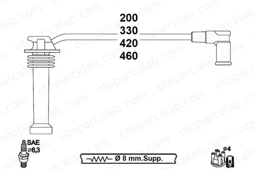 HELLUX HBK3204 Buji Kablosu FORD FIESTA VI C-MAX II 1502367 1502365