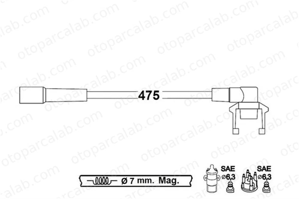 HELLUX HBK3315B Buji Kablosu RENAULT 19 II CLIO I 7700749517 7700742835
