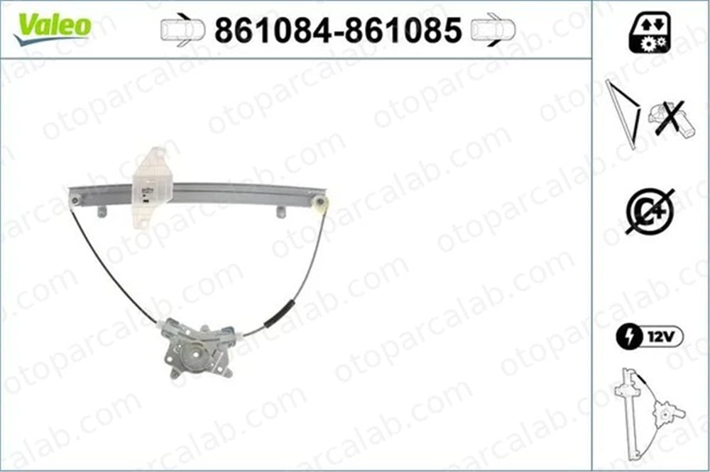 HUSHAN 593-2952 Cam Krikosu Ön Sol HYUNDAI ACCENT II ACCENT II Sedan 8240125000