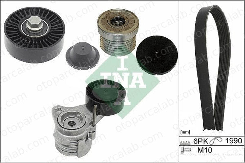 INA 529 0043 20 Vantilatör Kayış Seti BMW 5 Touring 3 Touring 11287527564 11287530314