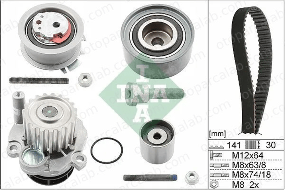 INA 530 0463 30 Triger Kayış Seti AUDI A3 VW PASSAT B6 3G198119A 03G198119A