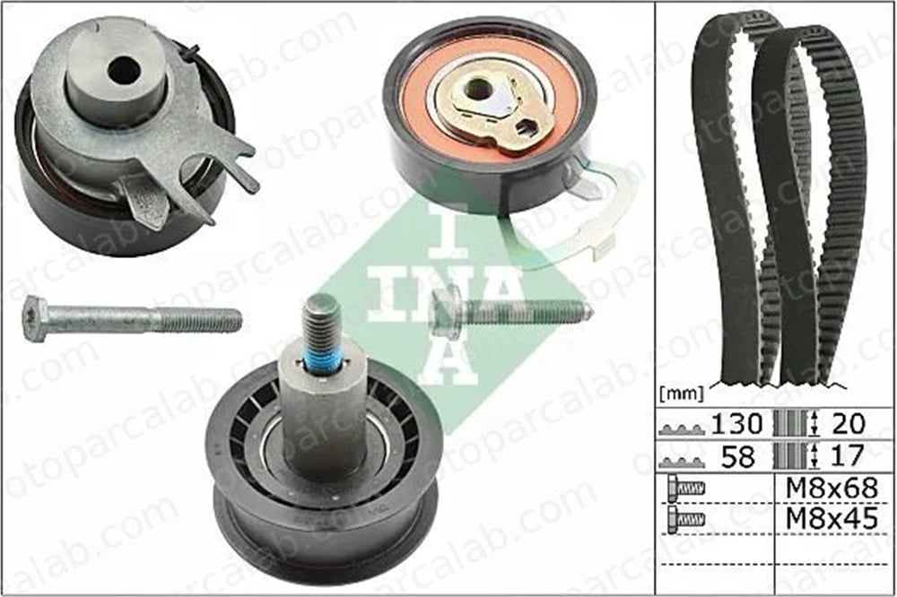 INA 530 0538 10 Triger Kayış Seti SKODA FABIA I FABIA I Combi 36198119A 036198119A