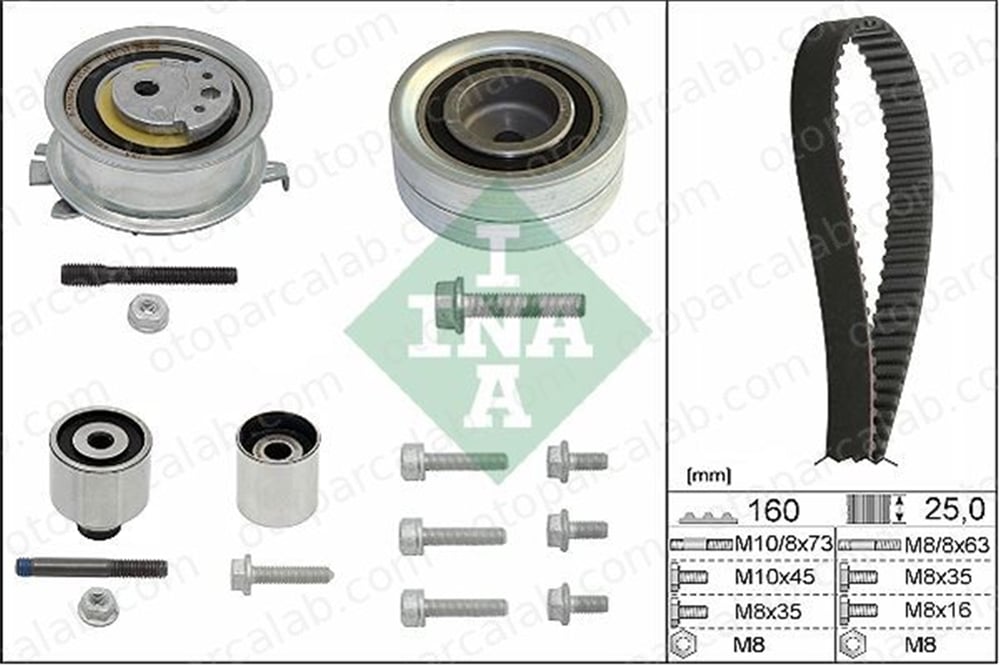 INA 530 0550 10 Triger Kayış Seti AUDI A4 B8 A4 B8 Avant 3L198119A 03L198119A