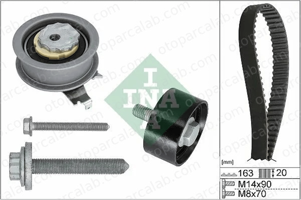 INA 530 0711 10 Triger Kayış Seti AUDI A3 Sportback SEAT LEON 4E109119F 04E109119F