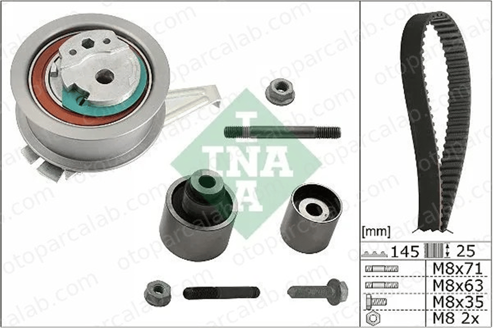 INA 530 0759 10 Triger Kayış Seti VW TRANSPORTER T6 Platform şasi CALIFORNIA T6 Camper 3L109244G 03L109244G
