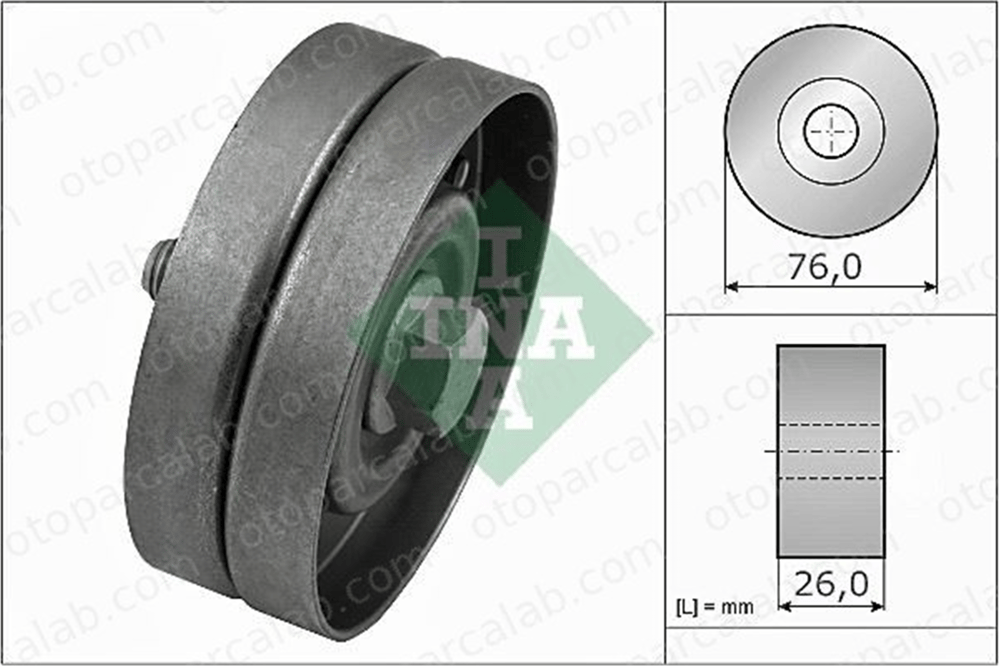 INA 532 0326 30 Vantilatör Kayış Gergi Rulmanı VW FOX Hatchback GOLF IV 32145276 032145276
