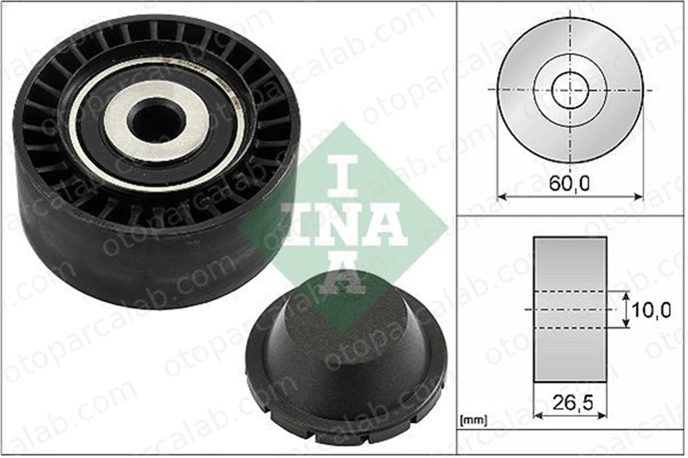 INA 532 0331 10 Vantilatör Kayış Gergi Rulmanı PEUGEOT 206 Hatchback 206 SW 5751C9 1611422980