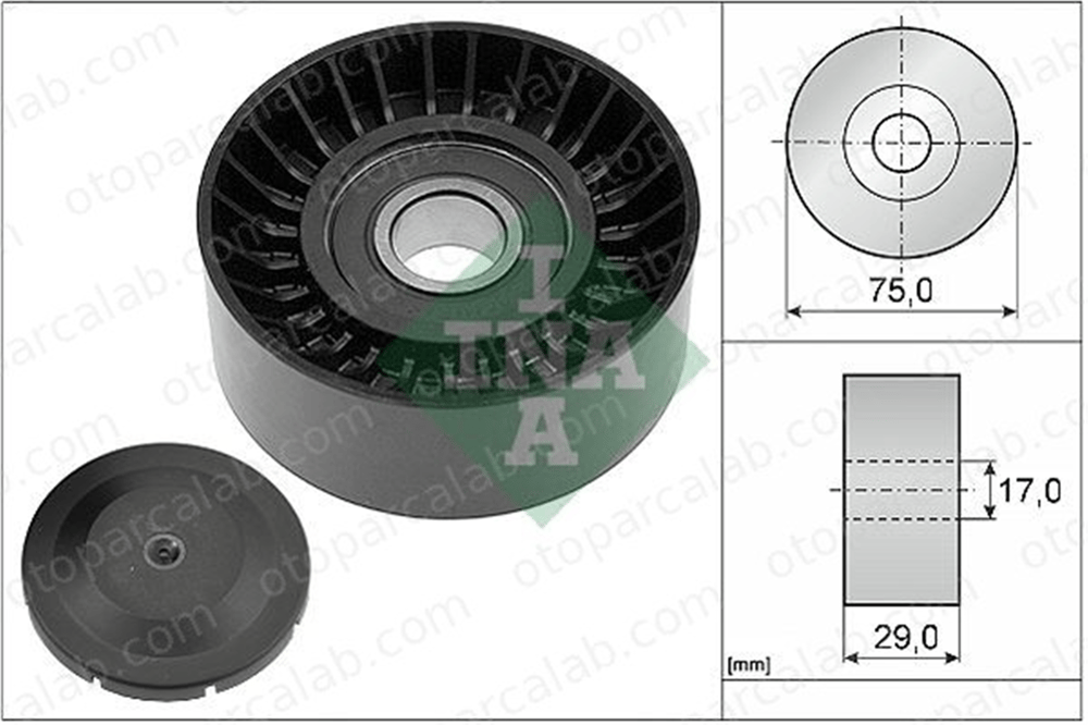 INA 532 0536 10 Vantilatör Kayış Gergi Rulmanı VW CRAFTER 30-35 Minibüs/Otobüs CRAFTER 30-50 Panelvan/Van 76145276 076145276