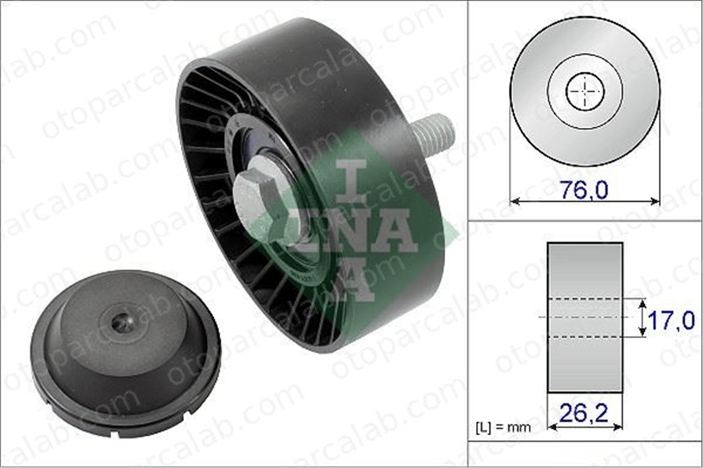 INA 532 0632 10 Vantilatör Kayış Gergi Rulmanı SEAT IBIZA IV IBIZA IV SC 3F145276 03F145276