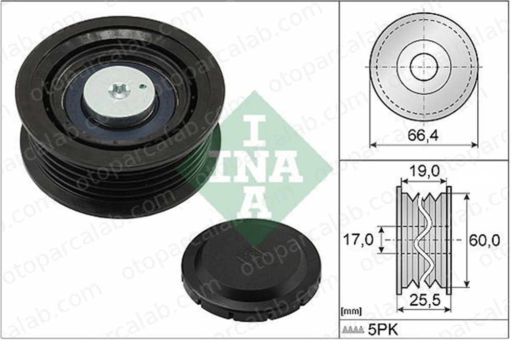 INA 532 0642 10 Vantilatör Kayış Gergi Rulmanı HYUNDAI i30 i30 Station wagon 28287 2A600