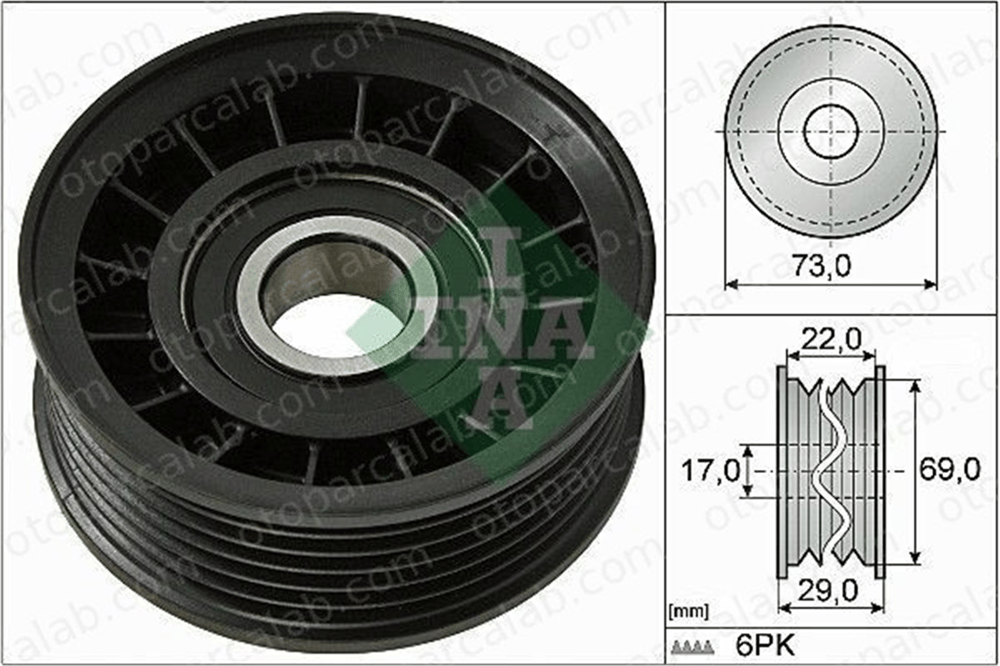 INA 532 0649 10 Vantilatör Kayış Gergi Rulmanı FORD FIESTA VI FIESTA VII 5M5Q6C344AA1555720 1450947
