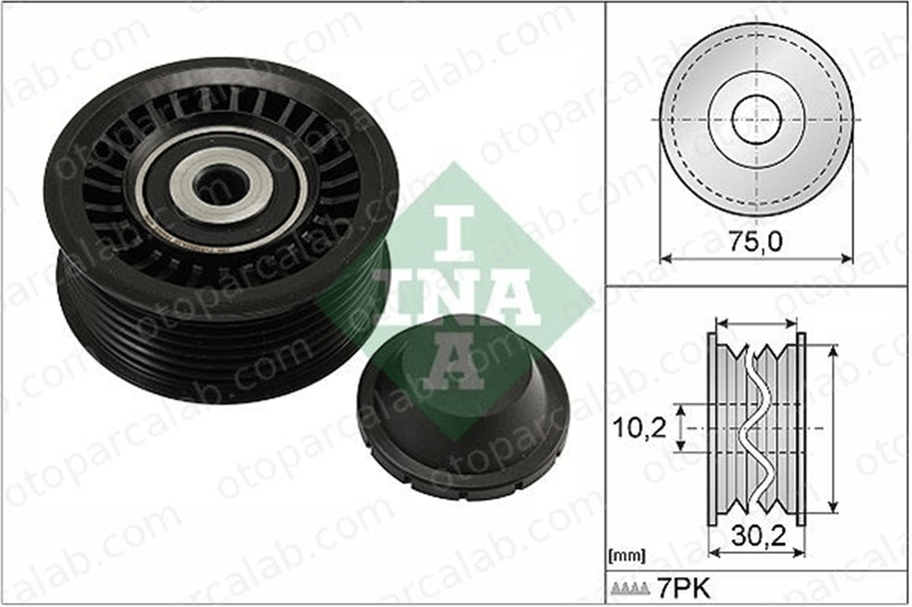 INA 532 0668 10 Vantilatör Kayış Gergi Rulmanı DACIA DUSTER NISSAN NV400 Panelvan/Van 117202001R 119230001R