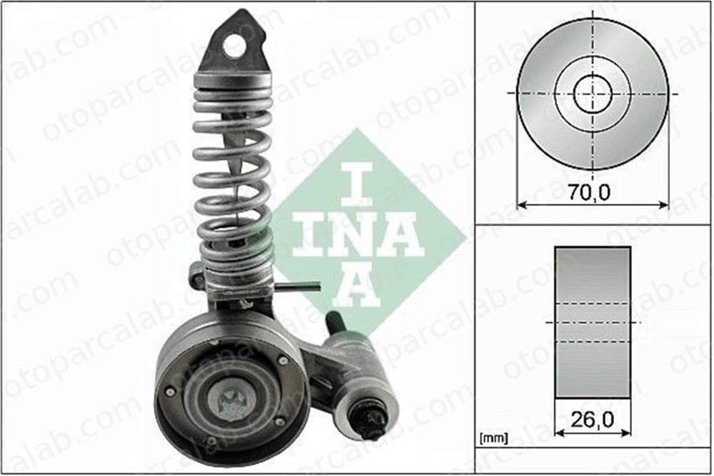 INA 533 0085 30 Vantilatör Kayış Gergi Rulmanı OPEL CORSA D CORSA D Kasa/eğik arka 1340085 1340267