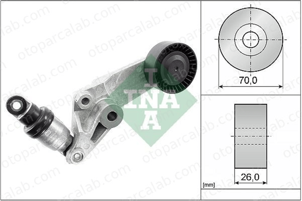 INA 534 0016 10 Vantilatör Kayış Gergi Rulmanı TOYOTA COROLLA Sedan COROLLA 166200W09022010 1136000149