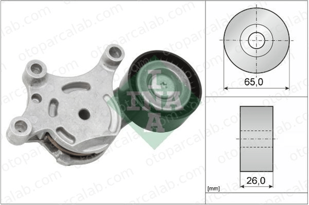 INA 534 0075 20 Vantilatör Kayış Gergi Rulmanı CITROËN BERLINGO Kasa/büyük limuzin BERLINGO MULTISPACE JN1Q6A228AA 11287795037