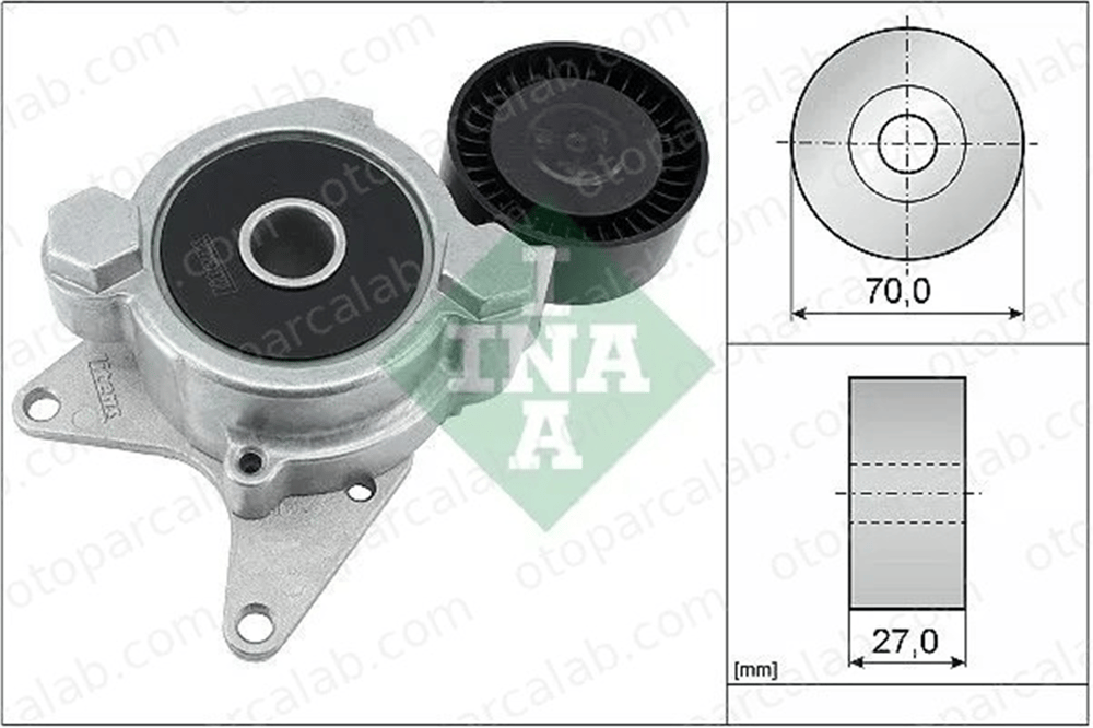 INA 534 0174 10 Vantilatör Kayış Gergi Rulmanı TOYOTA AVENSIS Sedan AVENSIS Station wagon 166200R010