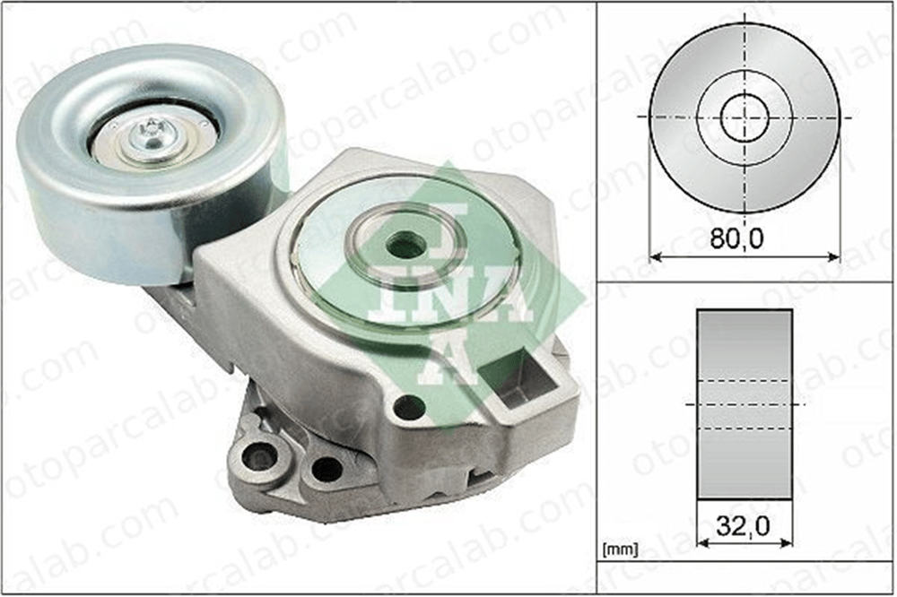 INA 534 0468 10 Vantilatör Kayış Gergi Rulmanı MITSUBISHI PAJERO IV PAJERO III Canvas Top MD367192 1345A078
