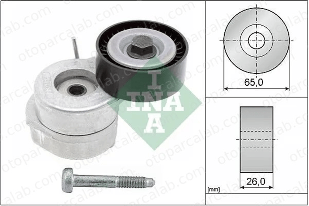 INA 534 0607 10 Vantilatör Kayış Gergi Rulmanı FIAT PANDA LANCIA YPSILON 9S516A228BA 46819146