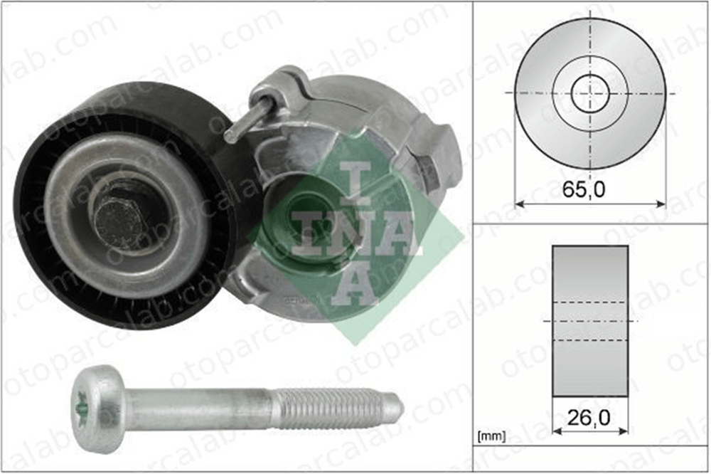 INA 534 0610 10 Vantilatör Kayış Gergi Rulmanı ALFA ROMEO GIULIETTA 159 51773551 6340557